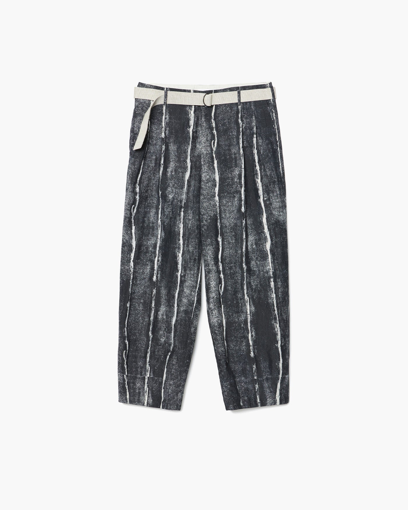 VOLUME PANTS WITH LINEN MIX BELT