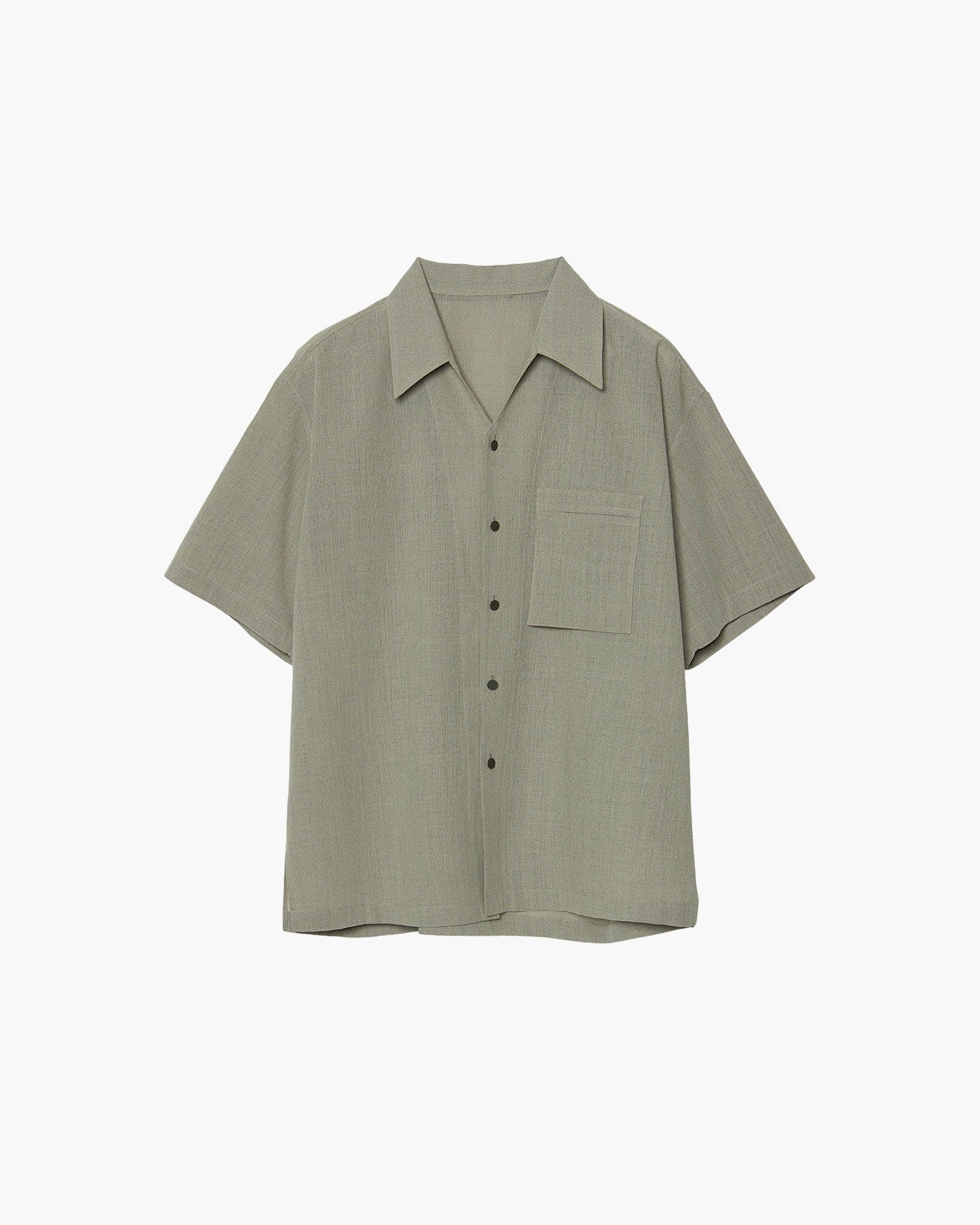 OPEN COLLAR SHORT-SLEEVED SHIRT