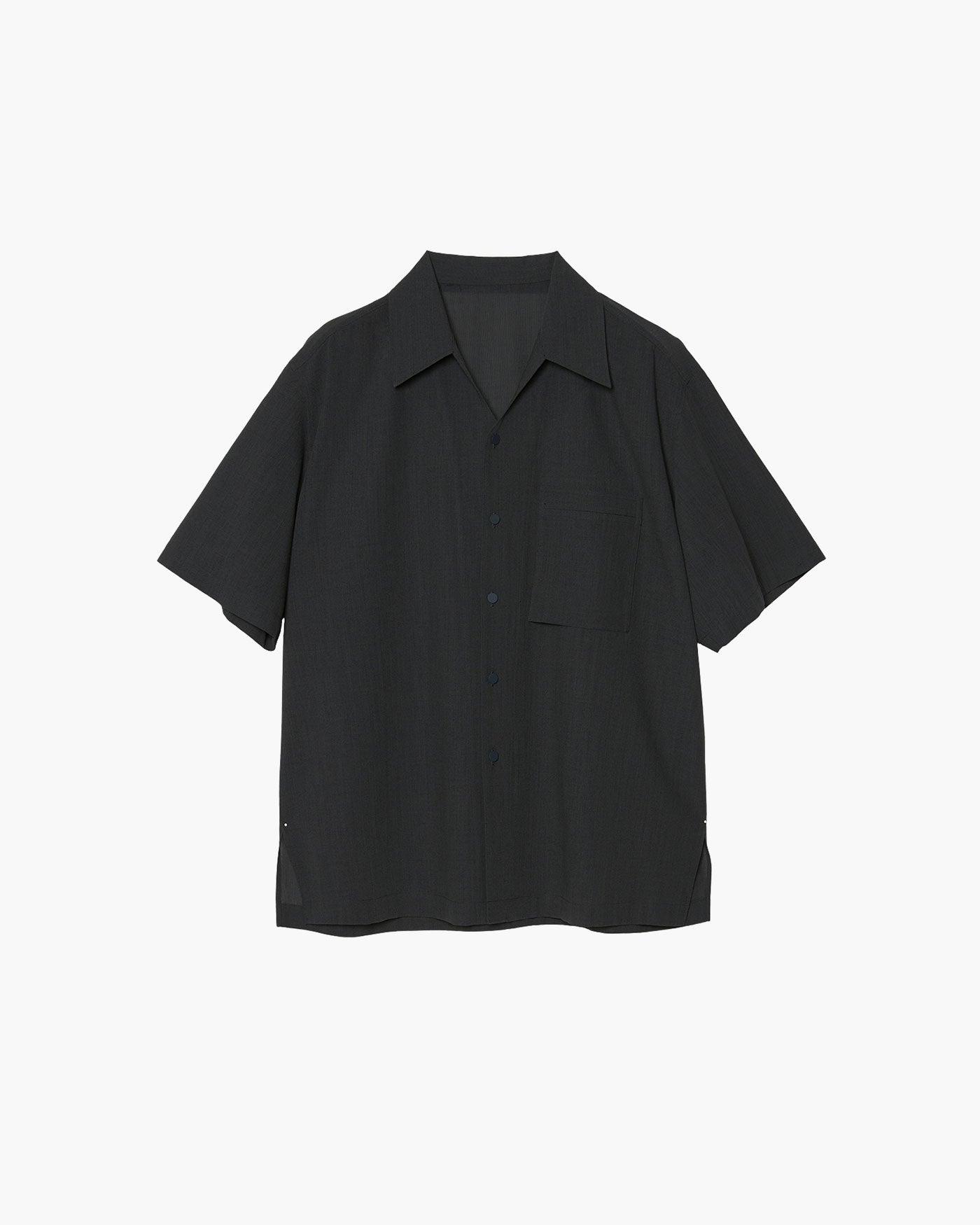 OPEN COLLAR SHORT-SLEEVED SHIRT