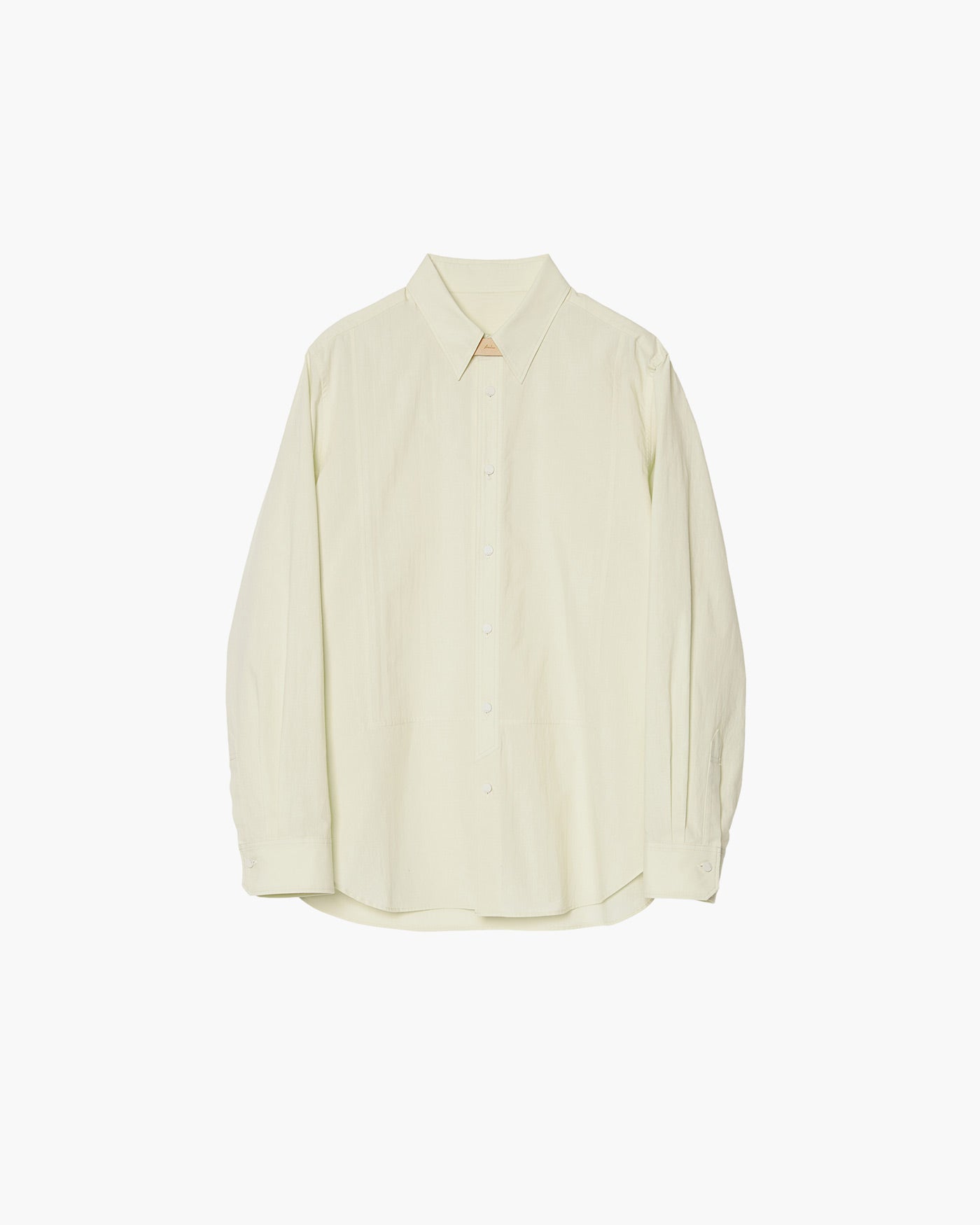 FRONT PANEL SHIRT WITH LEATHER TAB