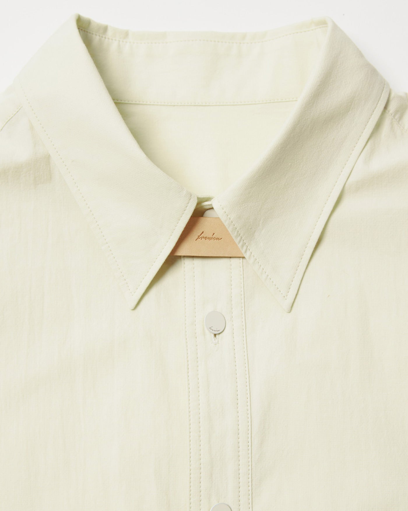FRONT PANEL SHIRT WITH LEATHER TAB