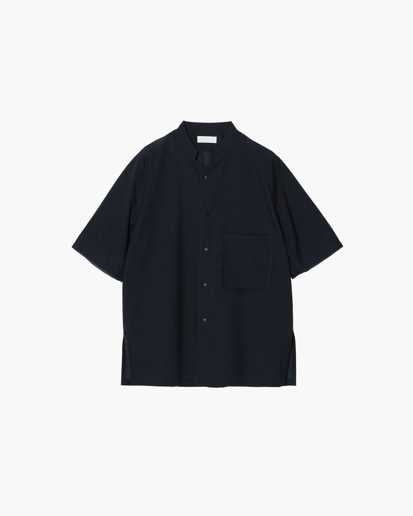 STAND COLLAR SHORT-SLEEVED SHIRT