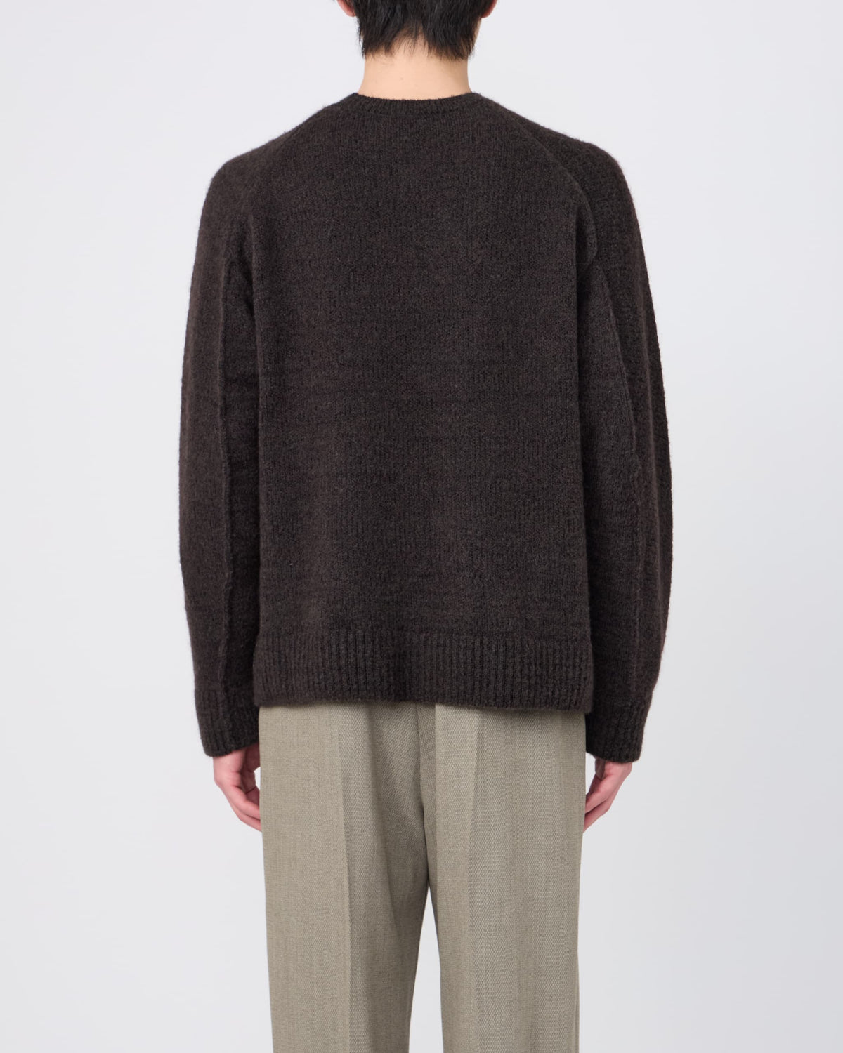 CREW-NECK KNIT CARDIGAN