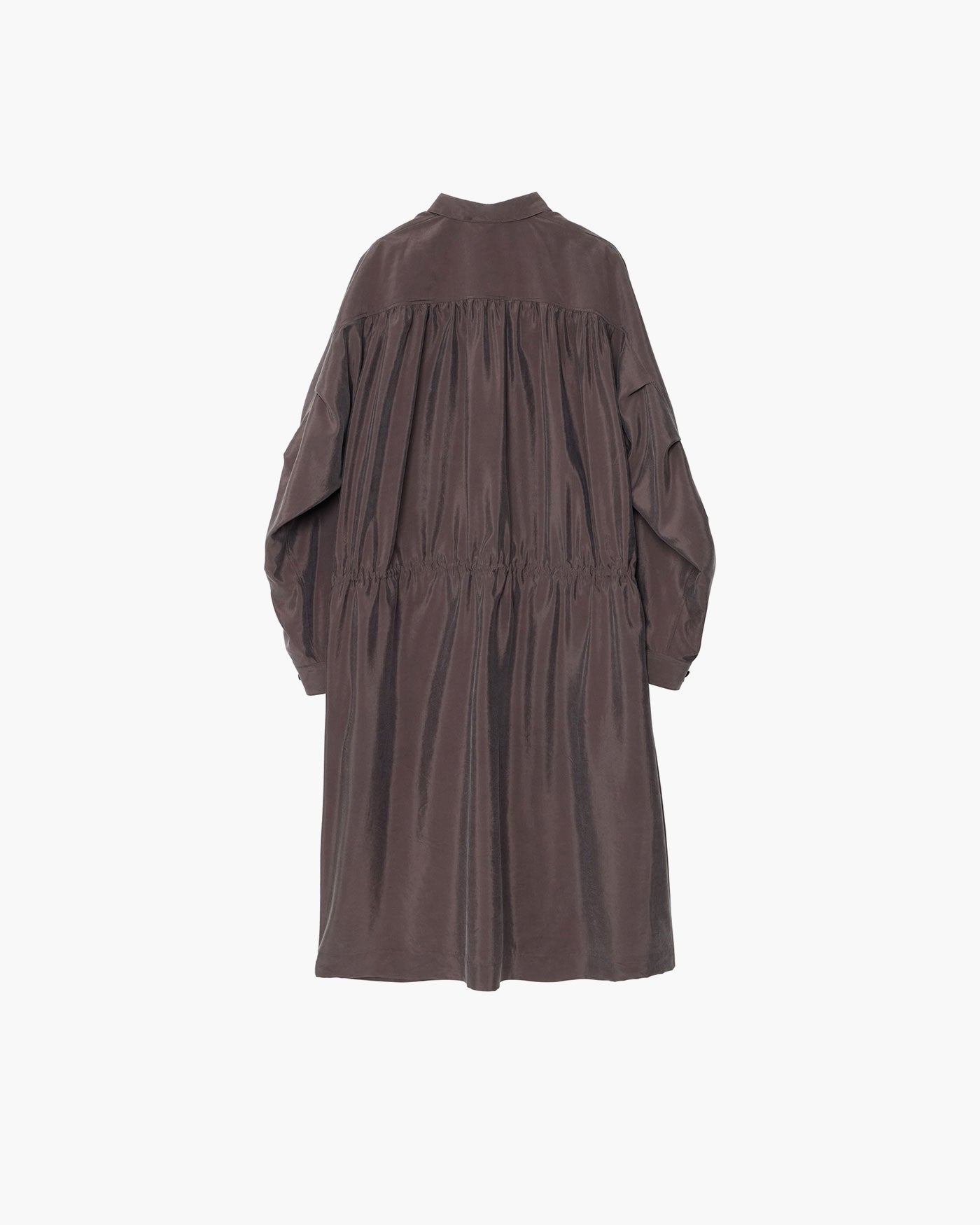 SLIT NECK GATHER DRESS