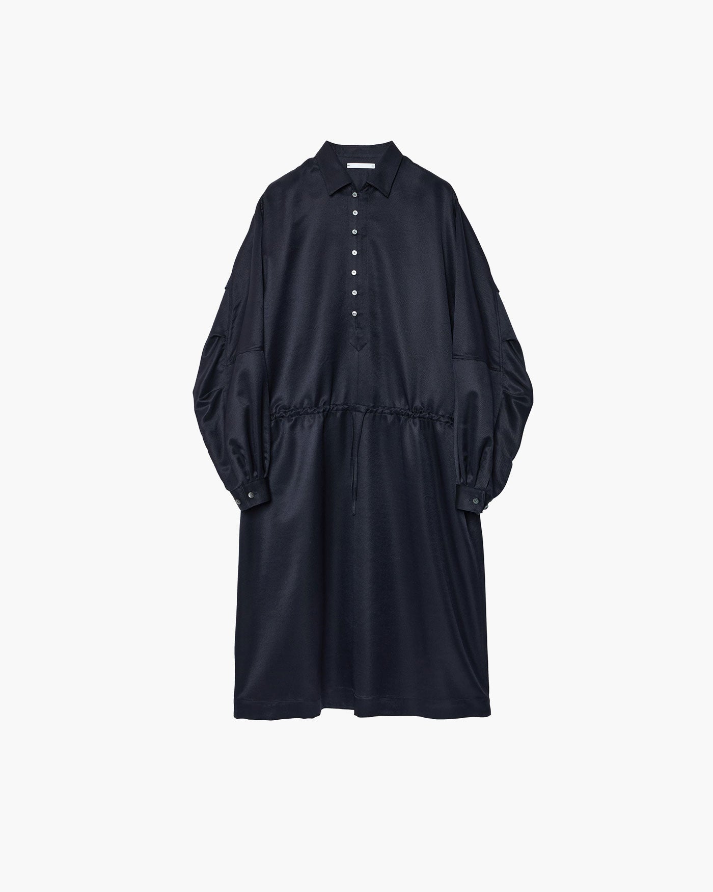 SLIT NECK GATHER DRESS