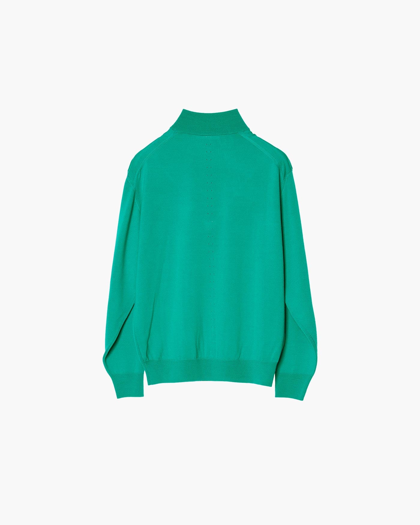 LEATHER TAB KNIT PULLOVER