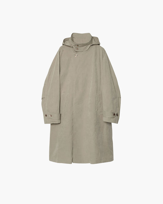 STAND COLLAR HOODED COAT