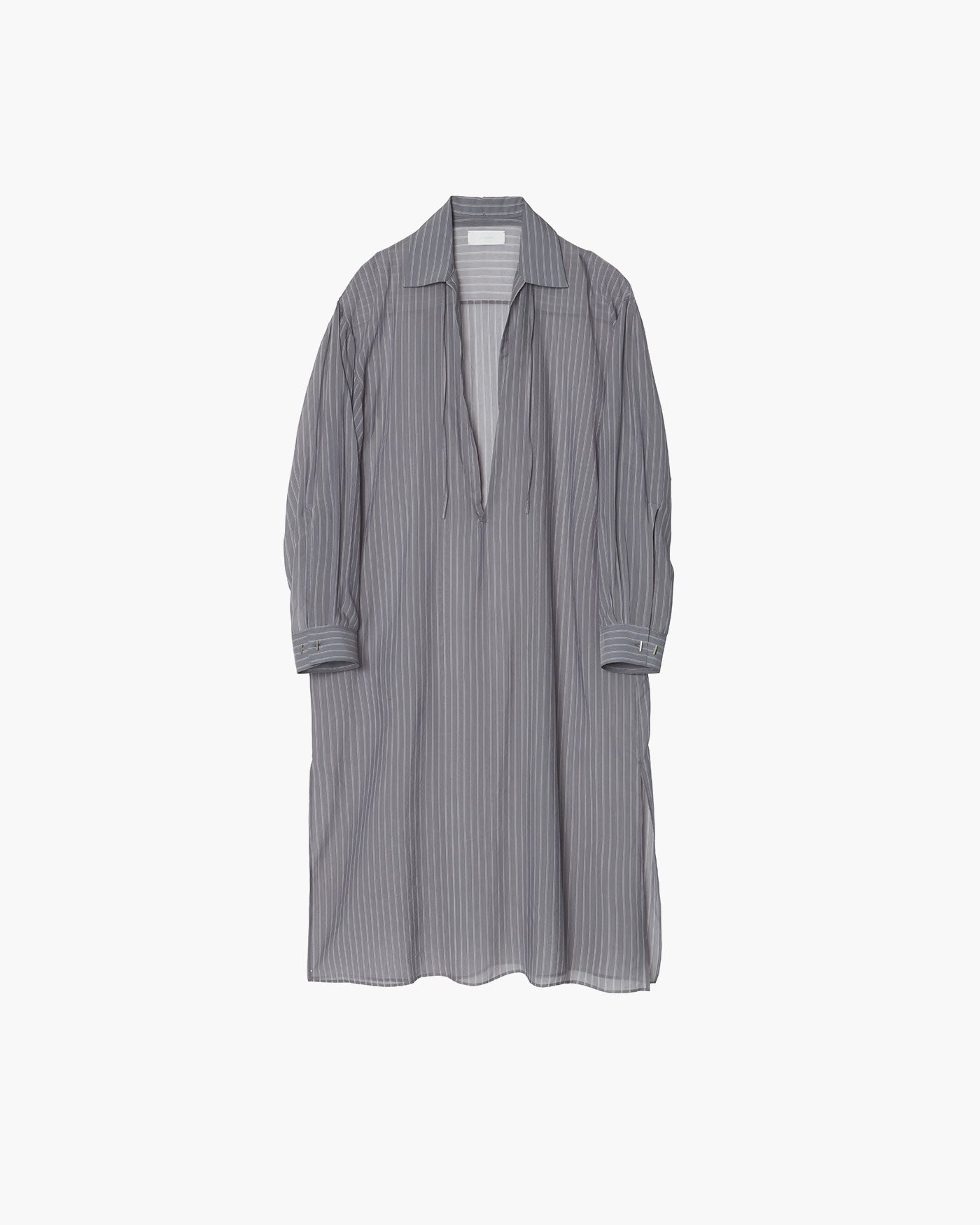 SLIT NECK SHIRT DRESS