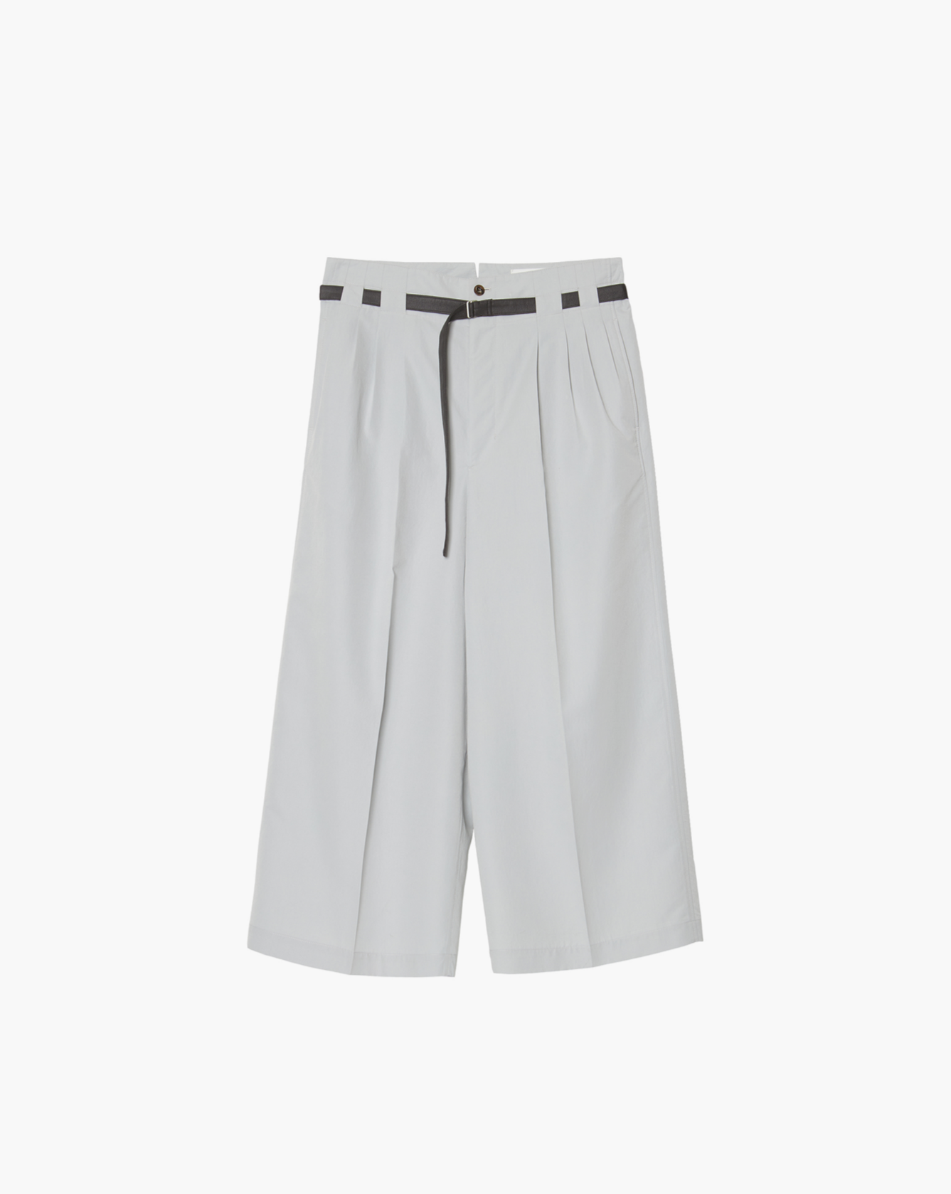 BELTED CROPPED WIDE TROUSERS