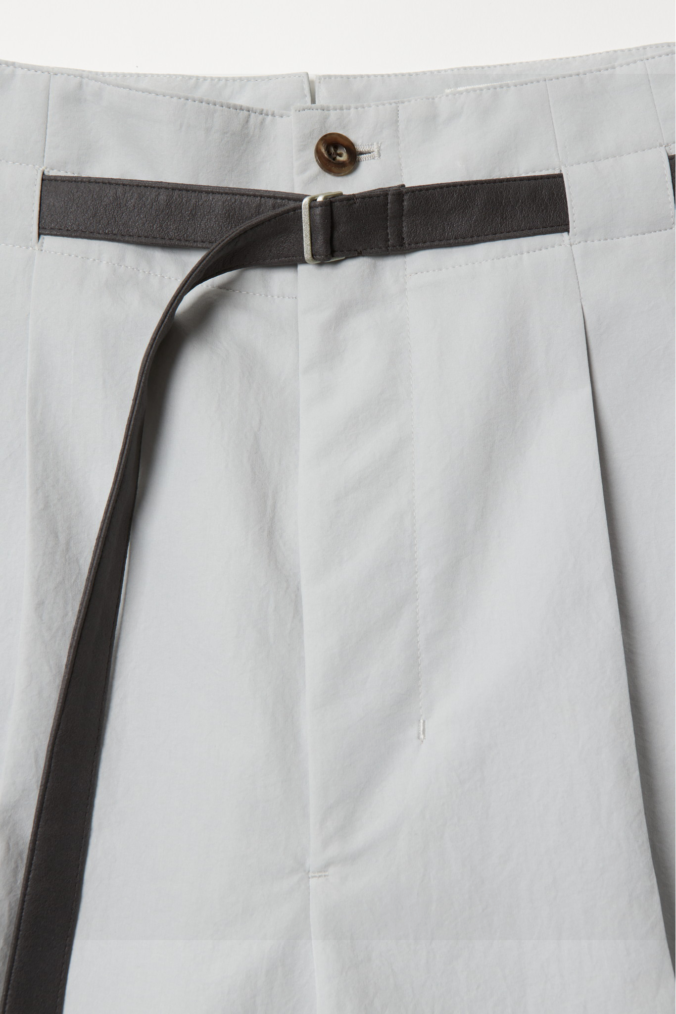 BELTED CROPPED WIDE TROUSERS