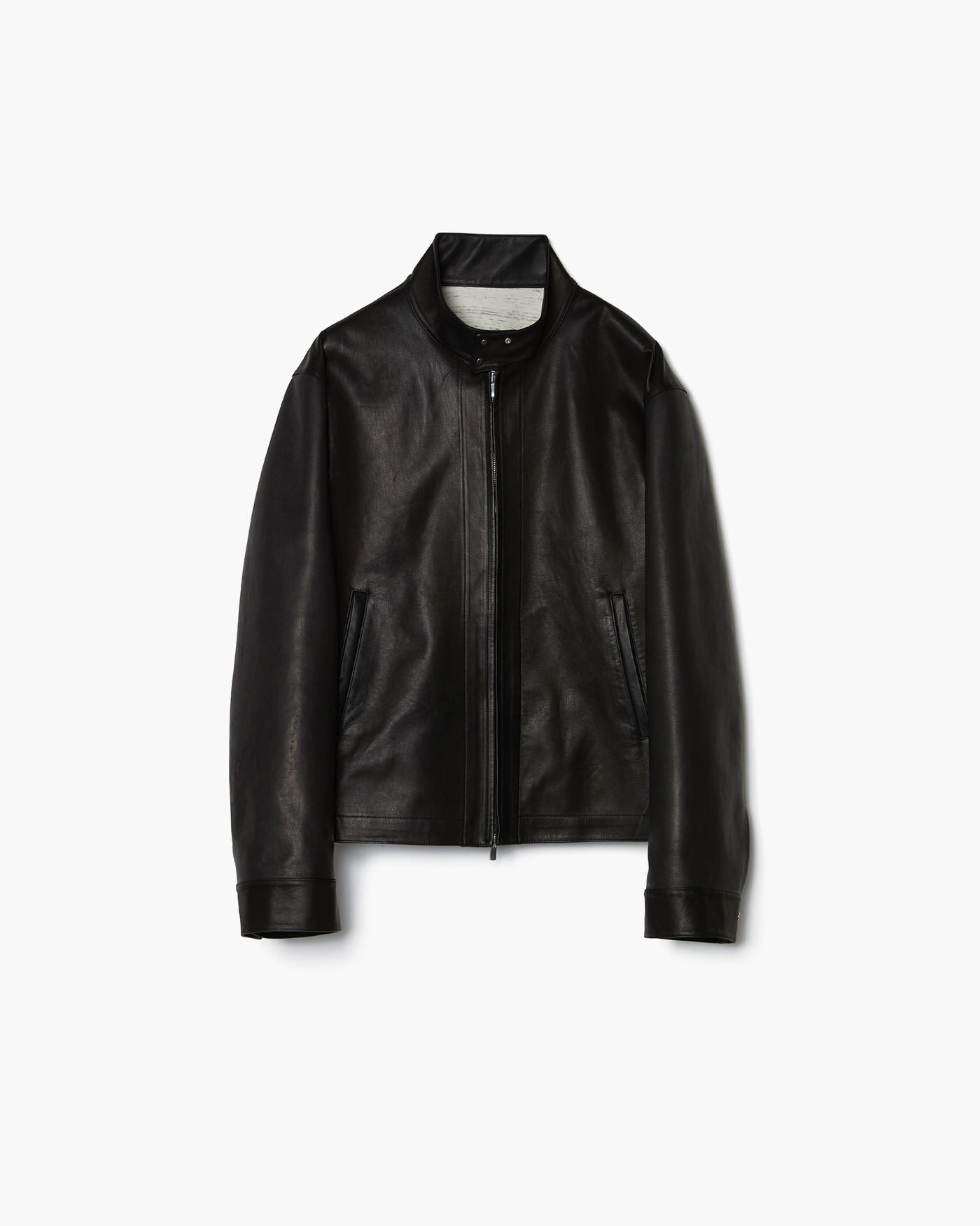 REVERSIBLE LEATHER ZIP BLOUSON