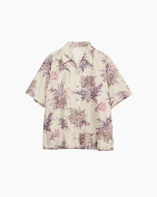 OPEN COLLAR SHORT-SLEEVED SHIRT