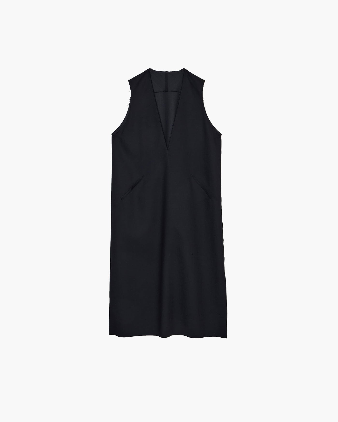 SLIT NECK SLEEVELESS DRESS