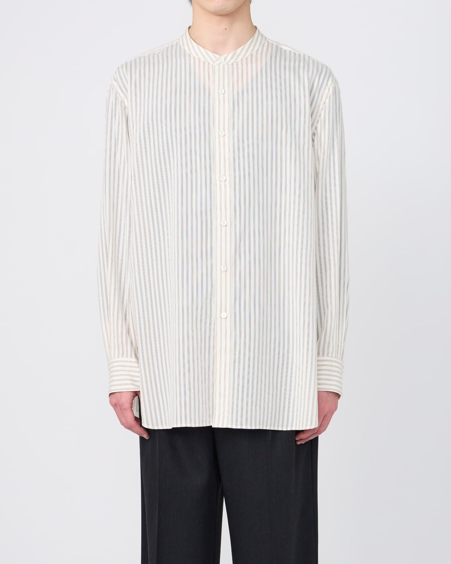 BAND COLLAR RELAX-FIT SHIRT