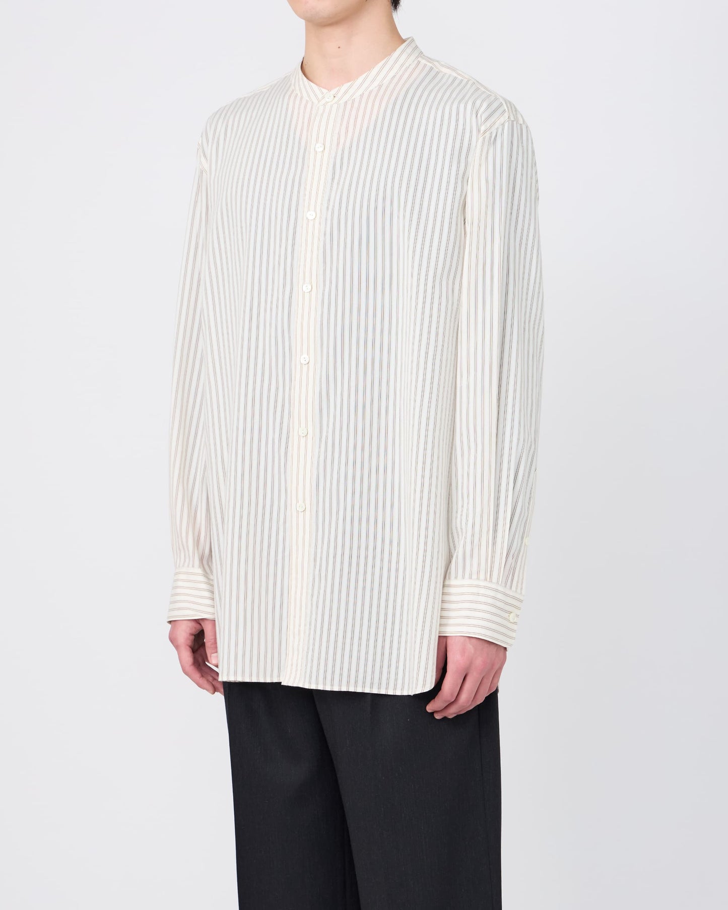 BAND COLLAR RELAX-FIT SHIRT