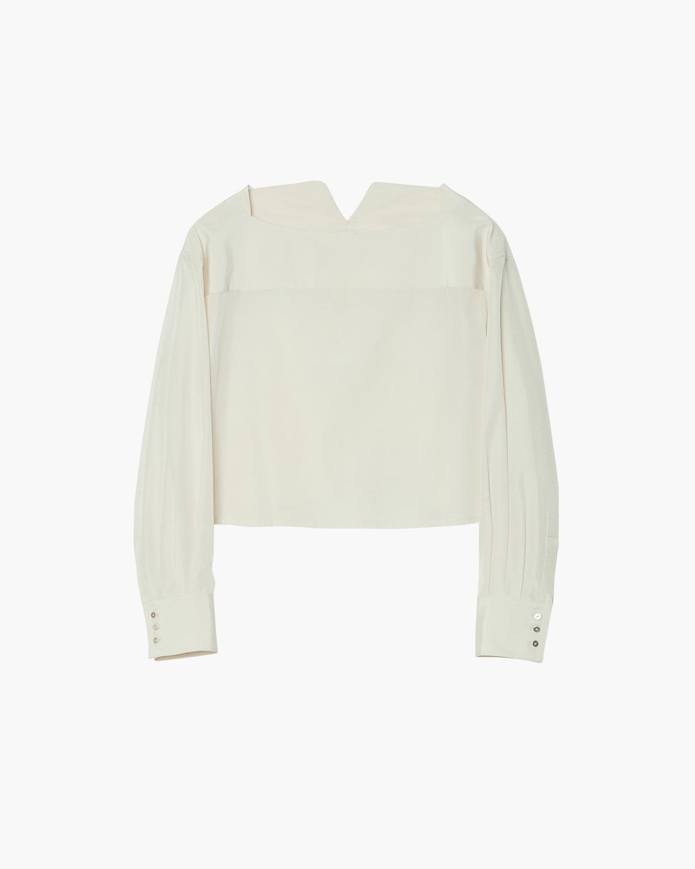 CROPPED BOAT NECK BLOUSE