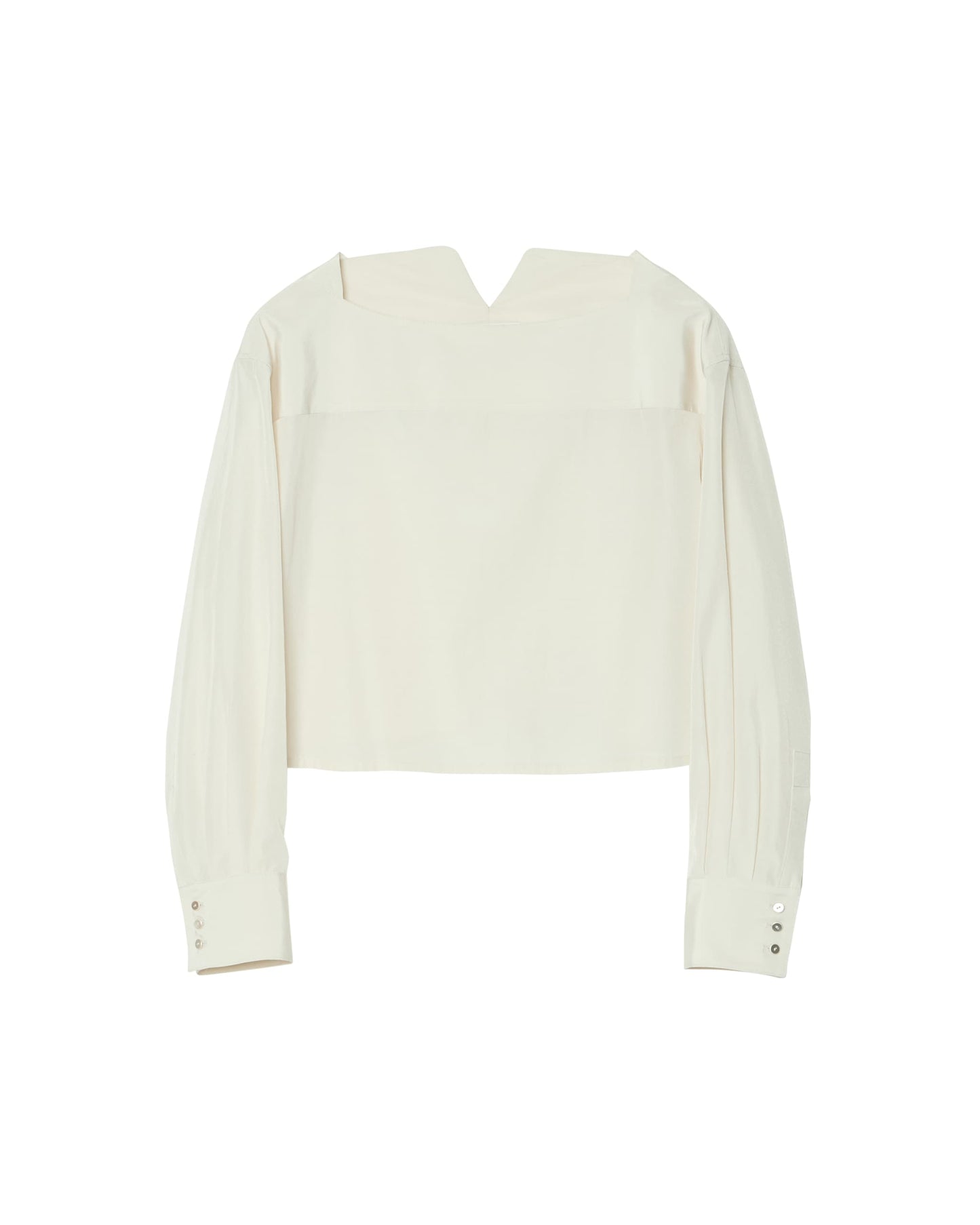 CROPPED BOAT NECK BLOUSE