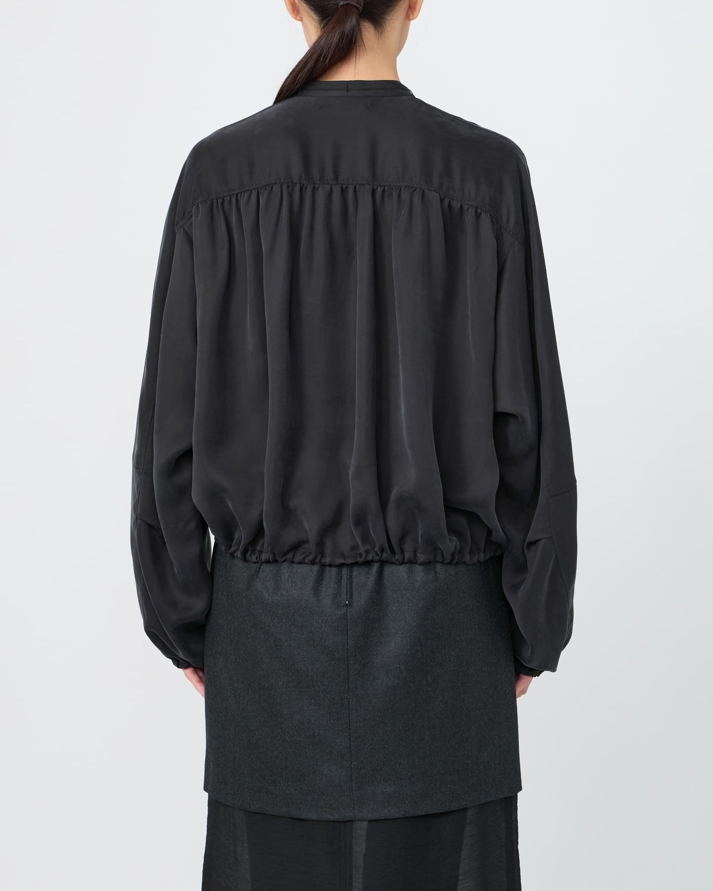 SLIT-NECK BLOUSE