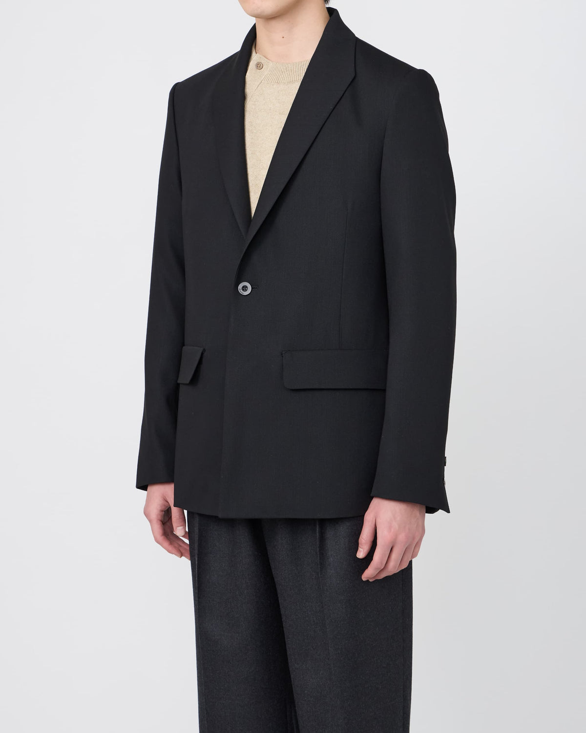MODIFIED SHAWL-COLLAR JACKET