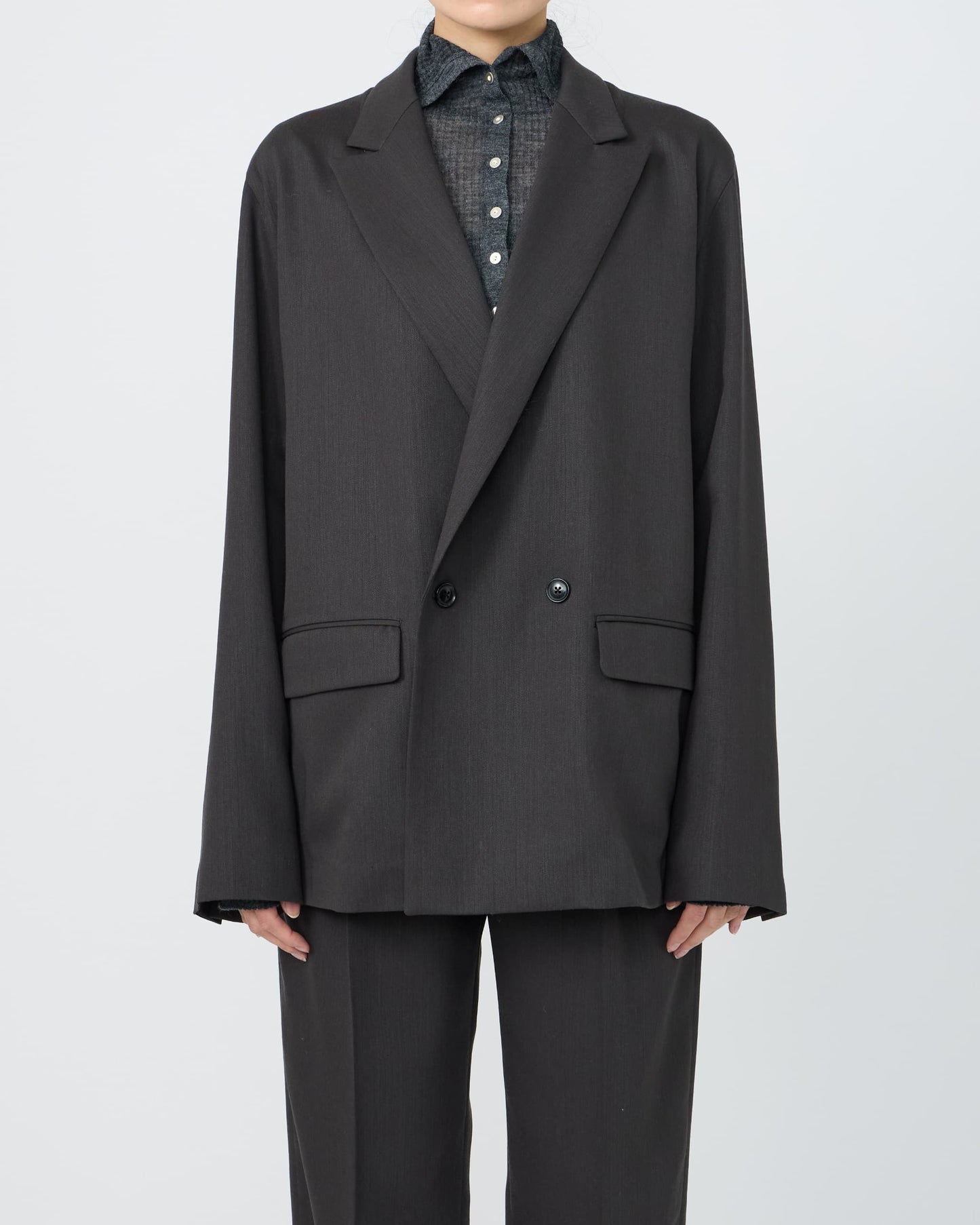 DOUBLE-BREASTED RELAX SHOULDER JACKET