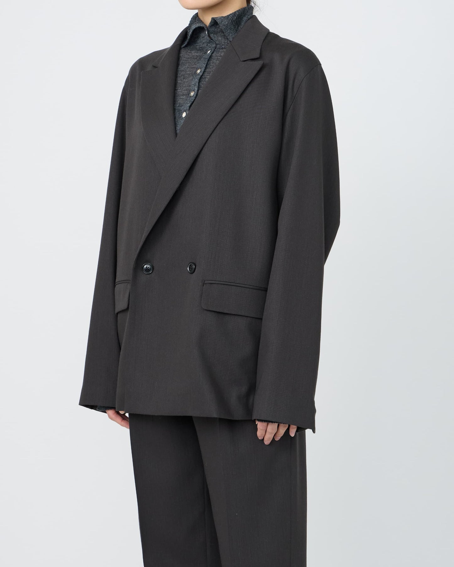 DOUBLE-BREASTED RELAX SHOULDER JACKET