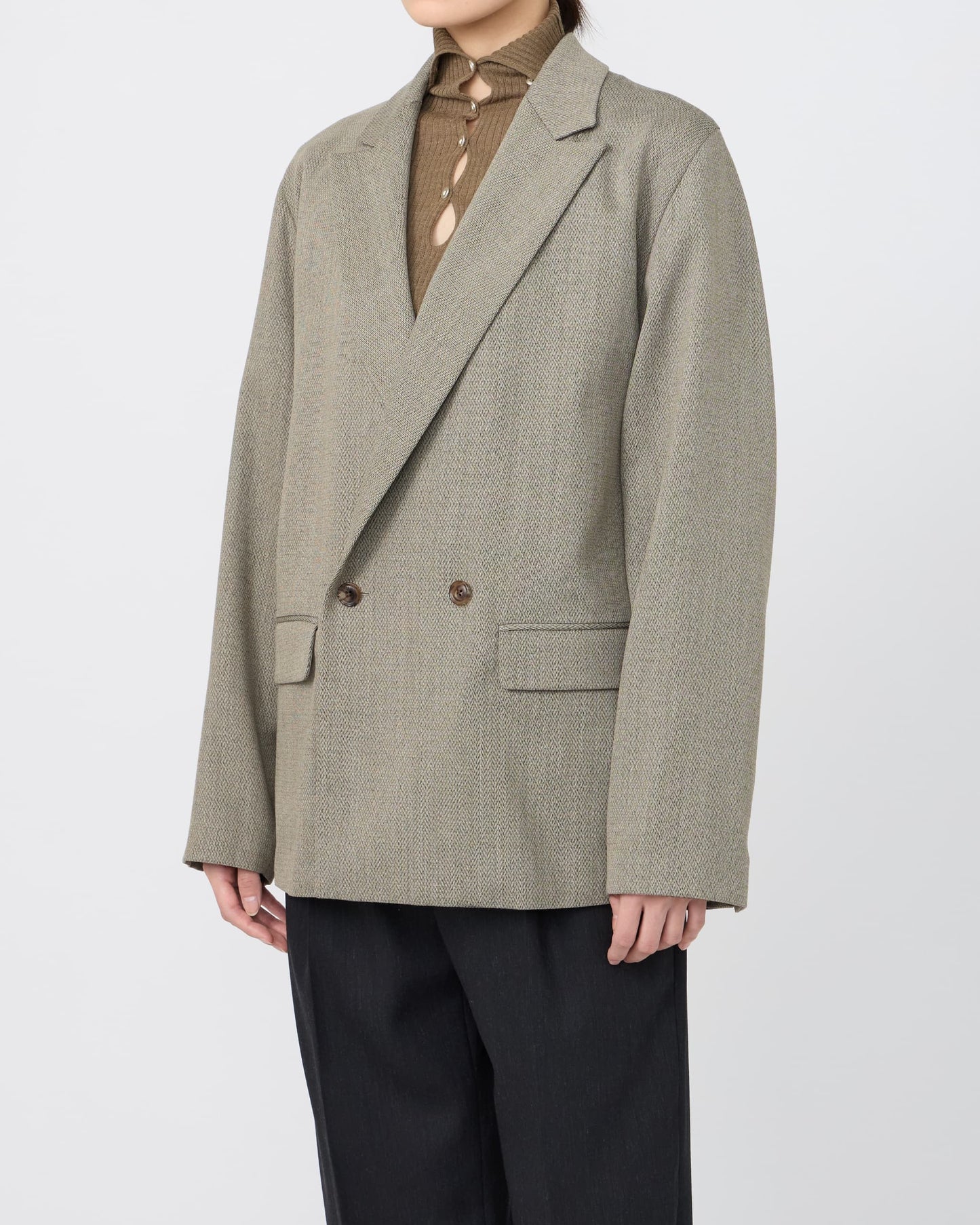 DOUBLE-BREASTED RELAX SHOULDER JACKET