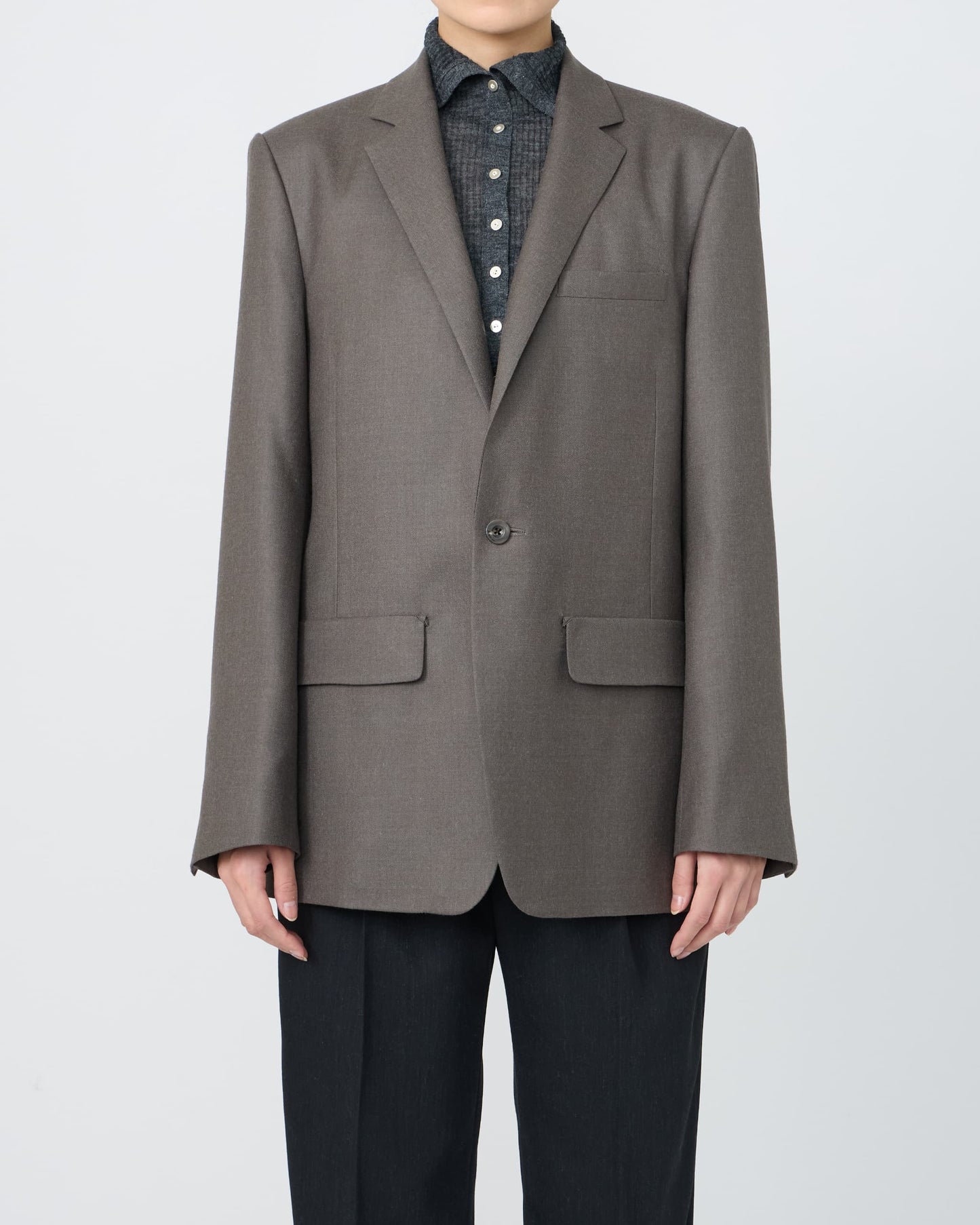 NOTCHED LAPEL SINGLE-BREASTED JACKET