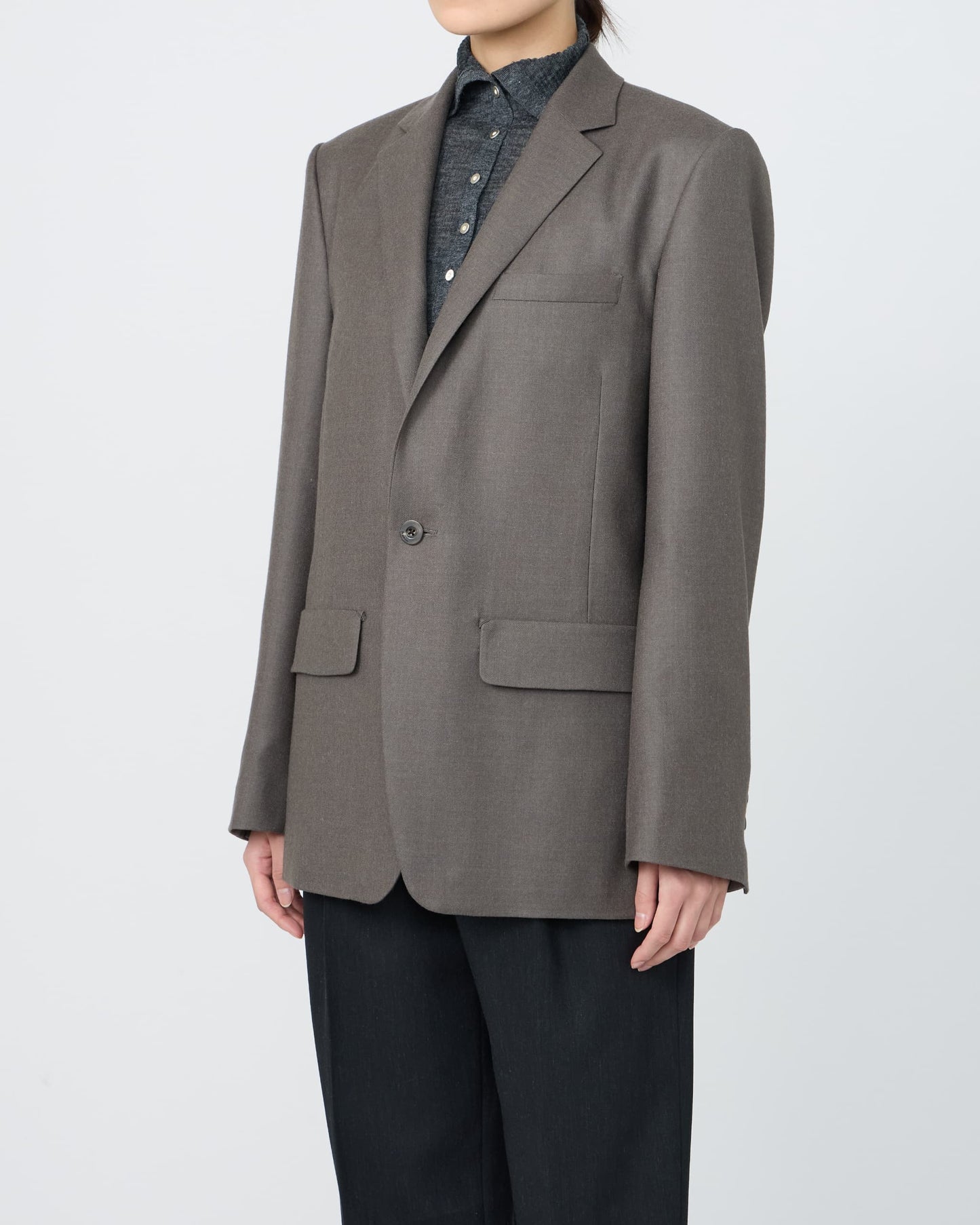 NOTCHED LAPEL SINGLE-BREASTED JACKET