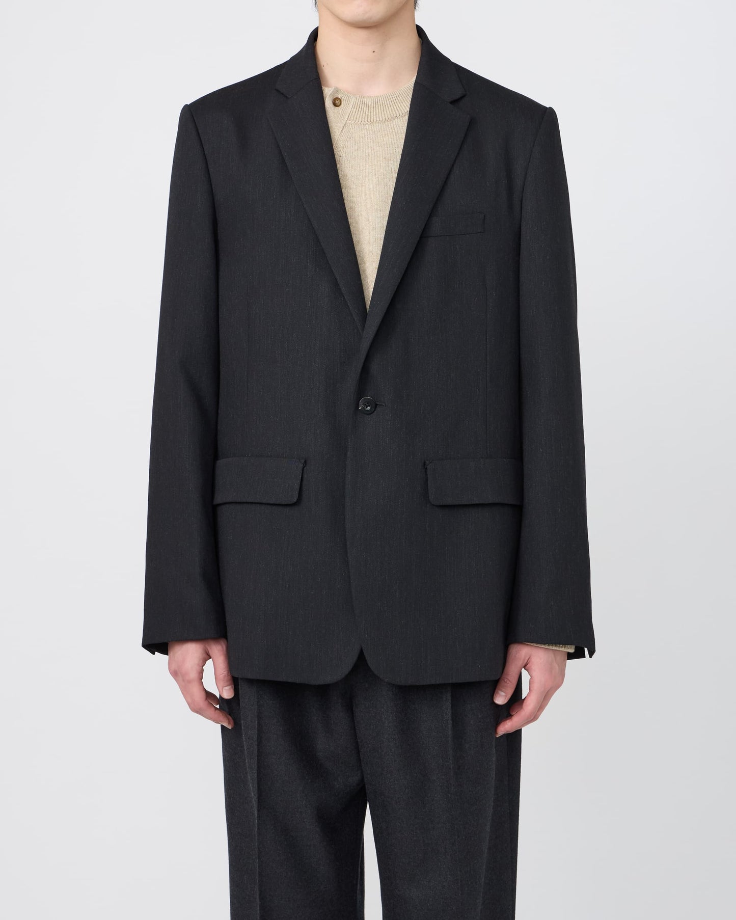 NOTCHED LAPEL SINGLE-BREASTED JACKET