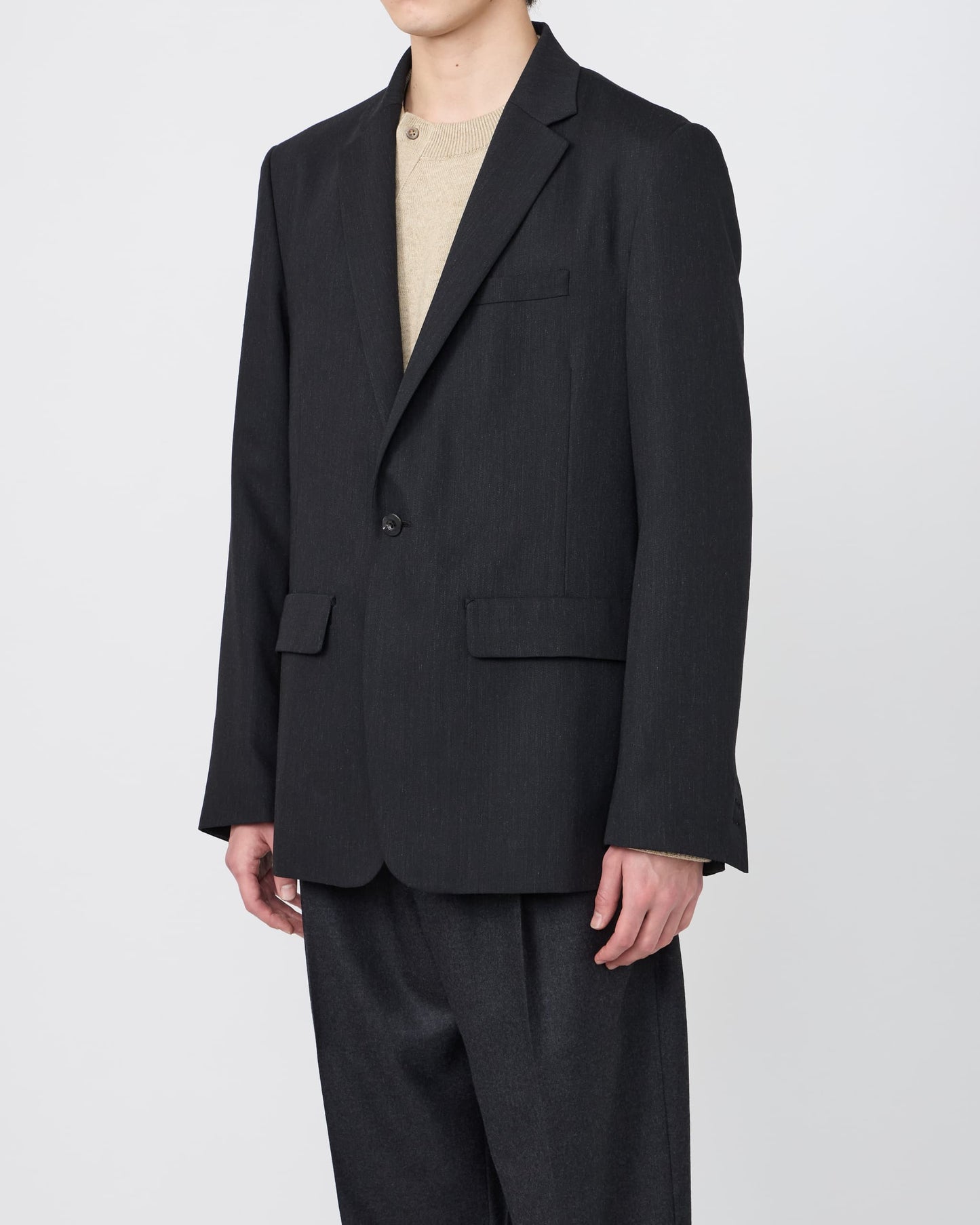 NOTCHED LAPEL SINGLE-BREASTED JACKET