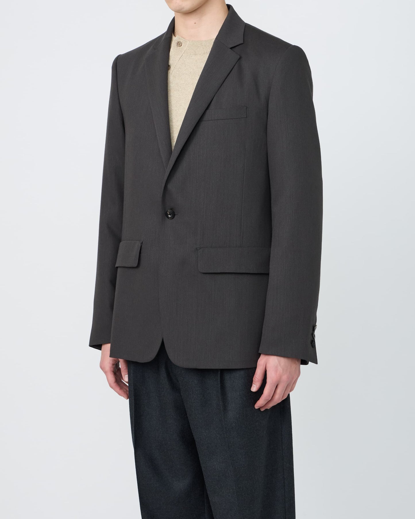 NOTCHED LAPEL SINGLE-BREASTED JACKET