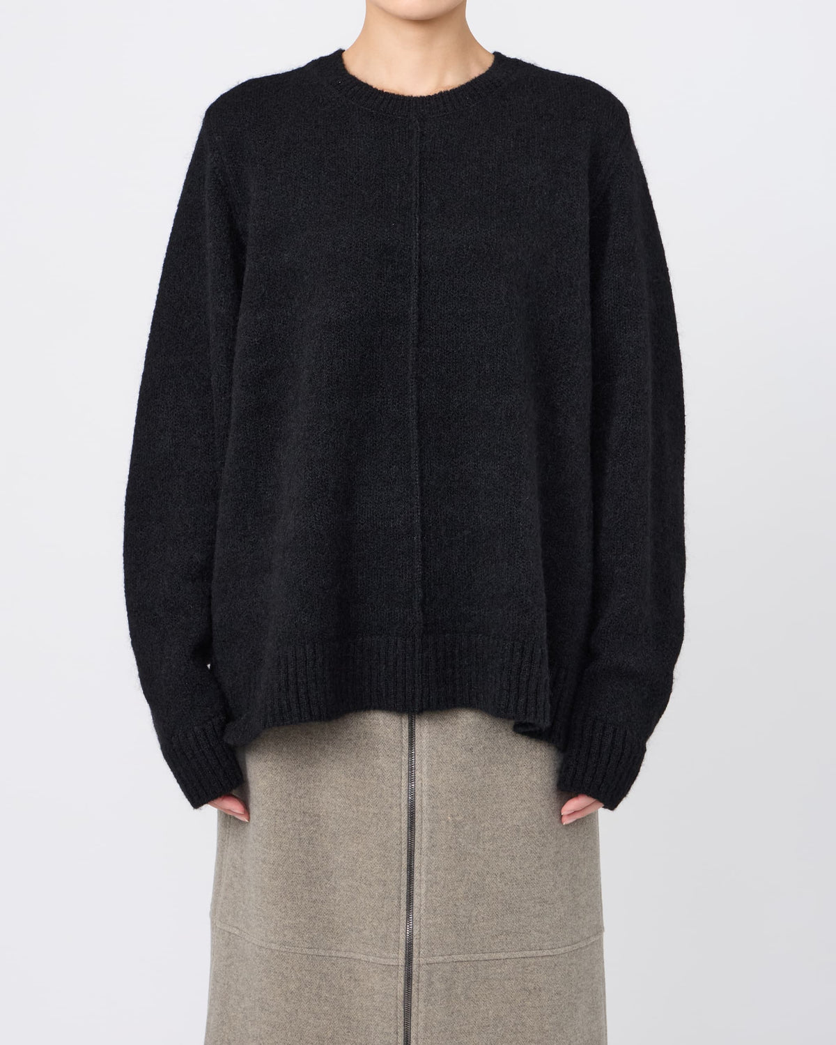 CREW-NECK KNIT CARDIGAN