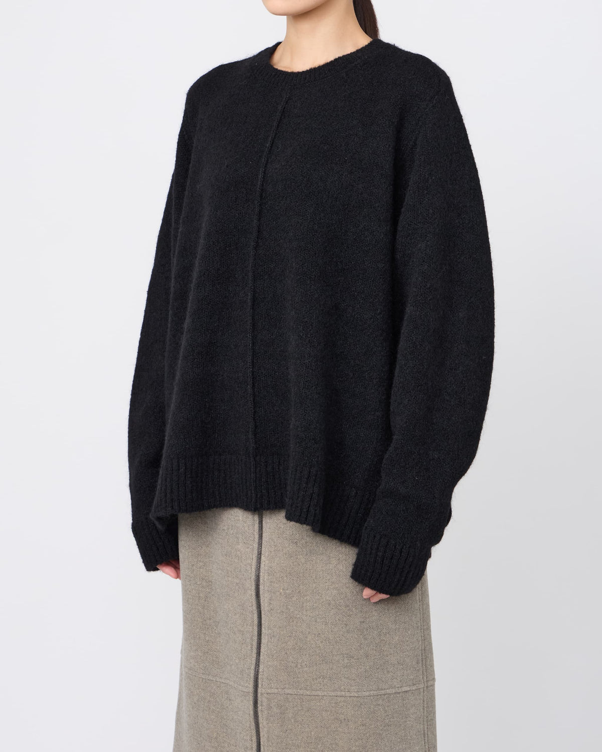 CREW-NECK KNIT CARDIGAN