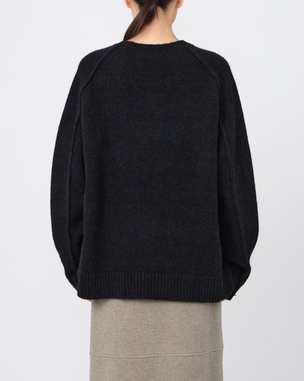 CREW-NECK KNIT CARDIGAN