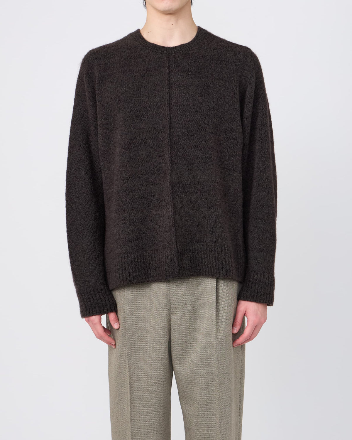 CREW-NECK KNIT CARDIGAN