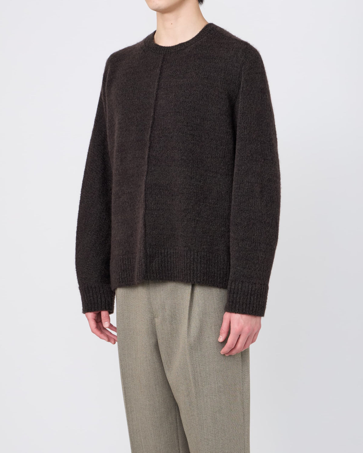 CREW-NECK KNIT CARDIGAN