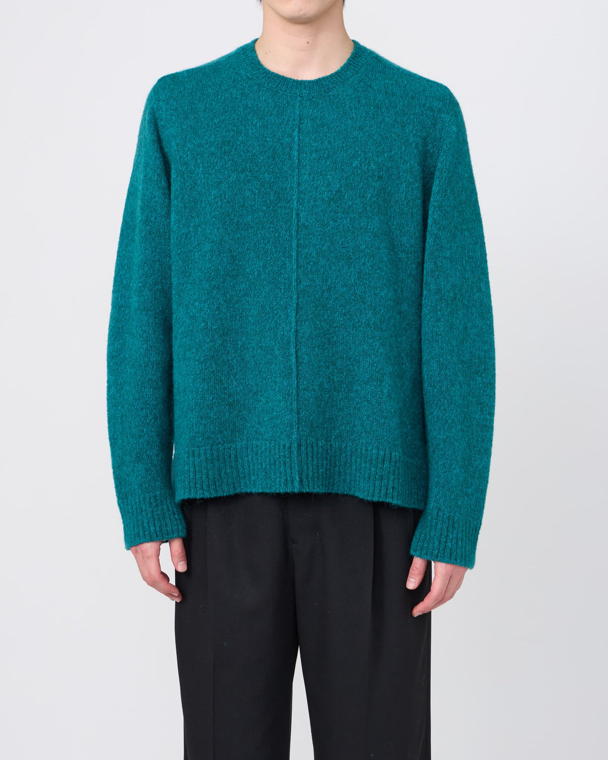 CREW-NECK KNIT CARDIGAN