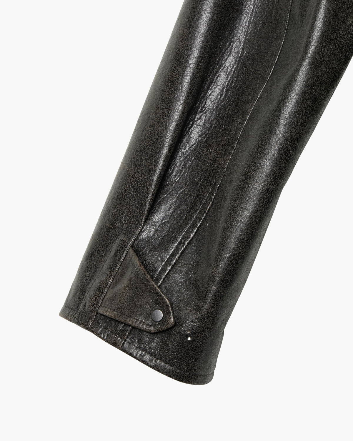 MODIFIED-SLEEVE LEATHER MOTOR JACKET