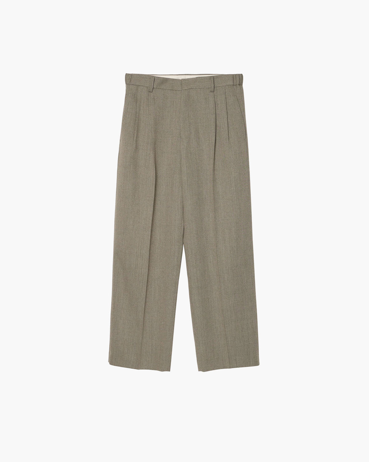TWO-TUCKS WIDE TROUSERS