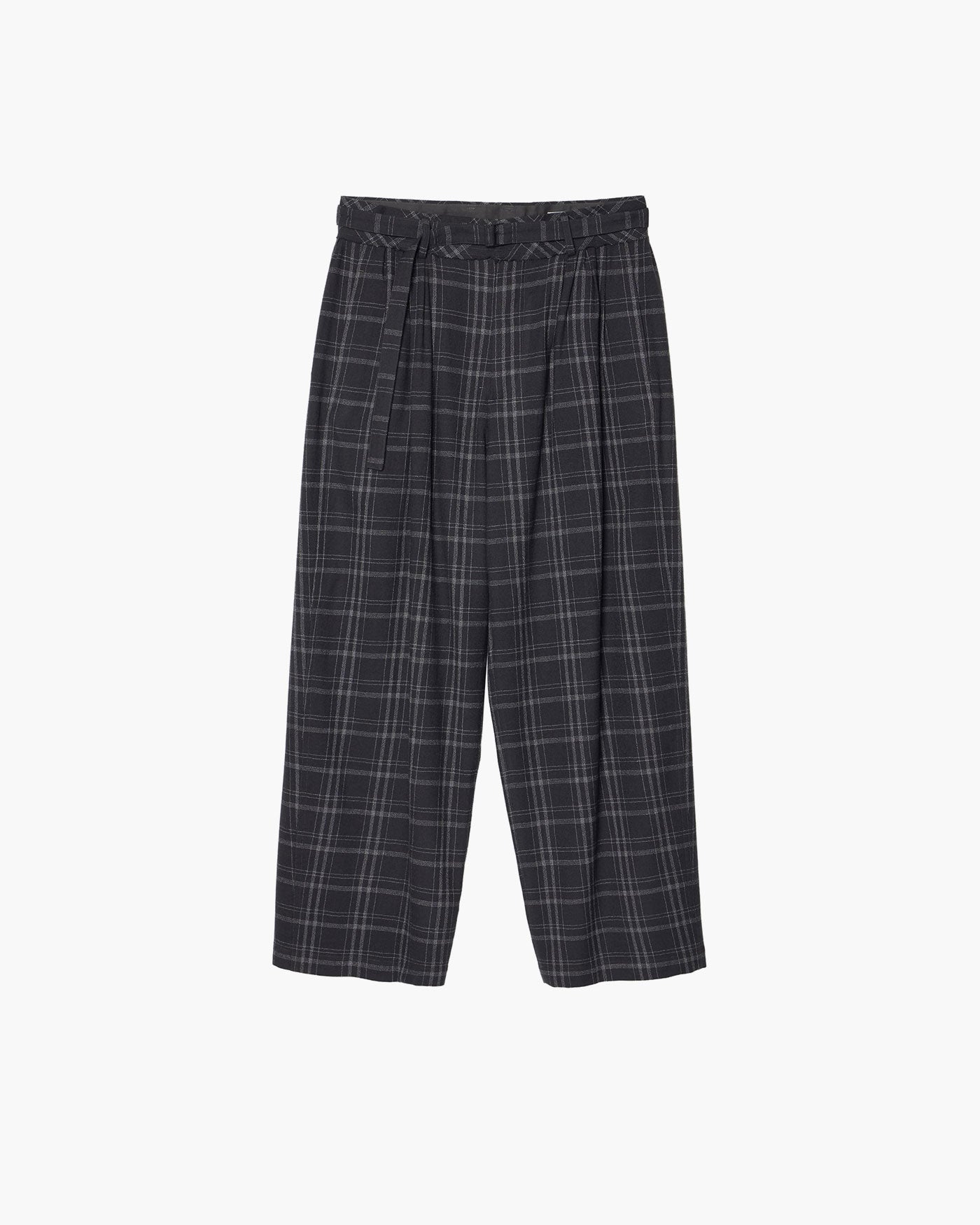 BELTED WIDE PANTS