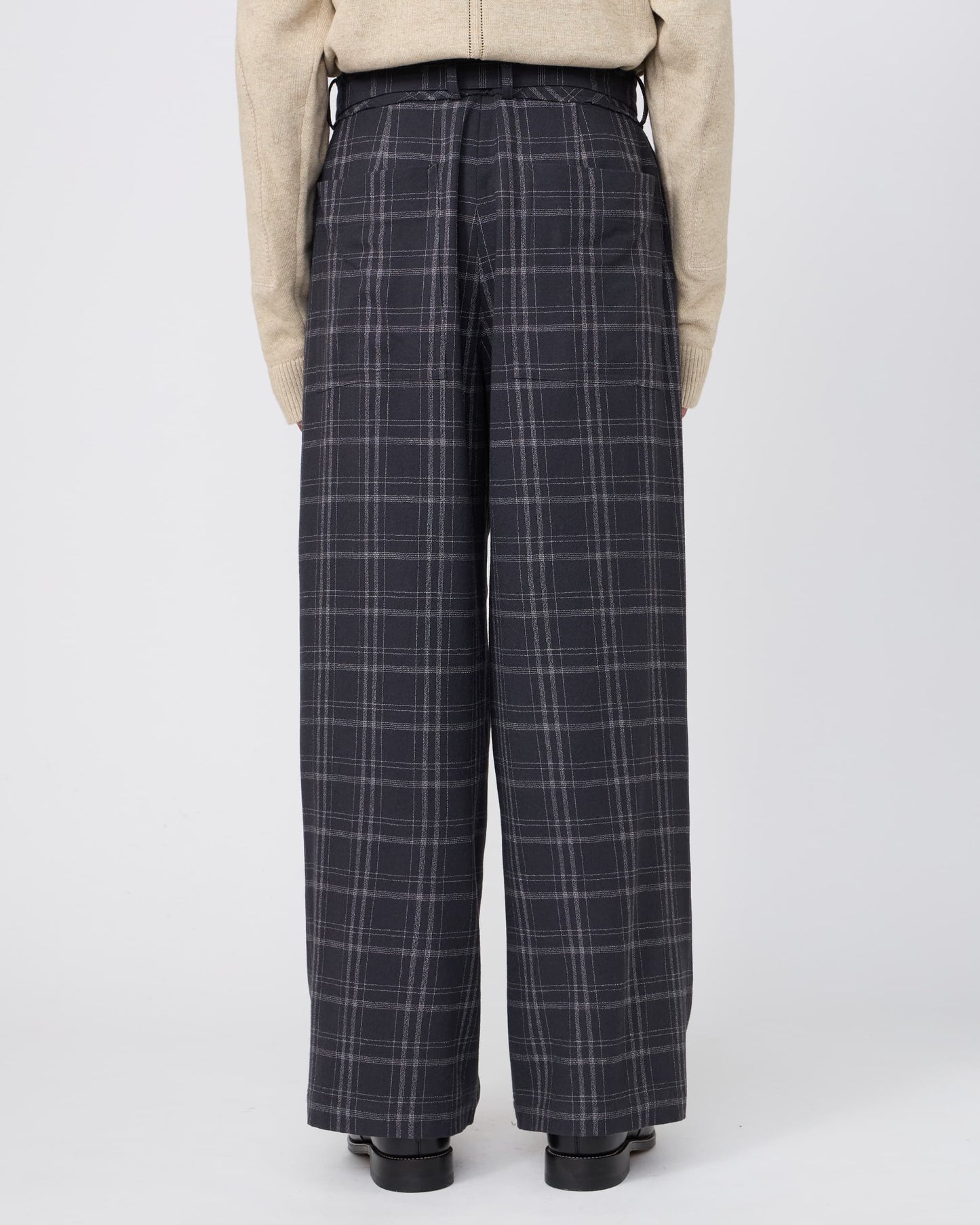 BELTED WIDE PANTS