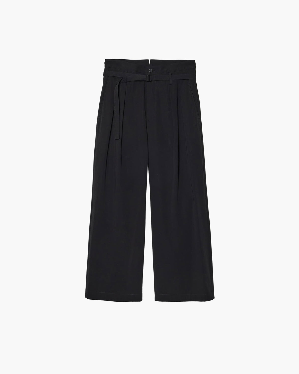 BELTED HIGH-WAIST BAGGY PANTS