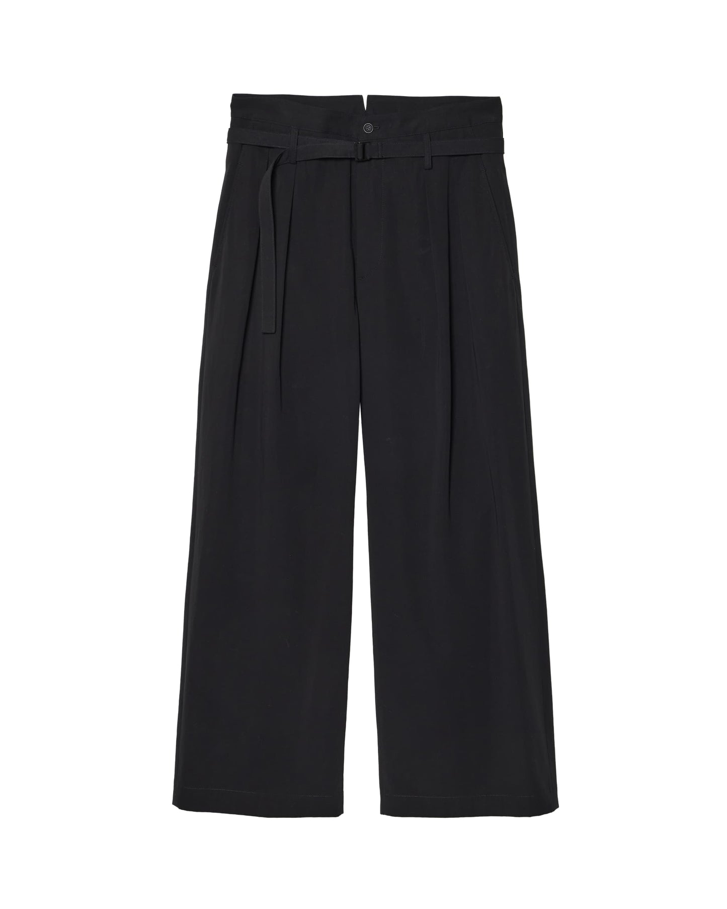 BELTED HIGH-WAIST BAGGY PANTS