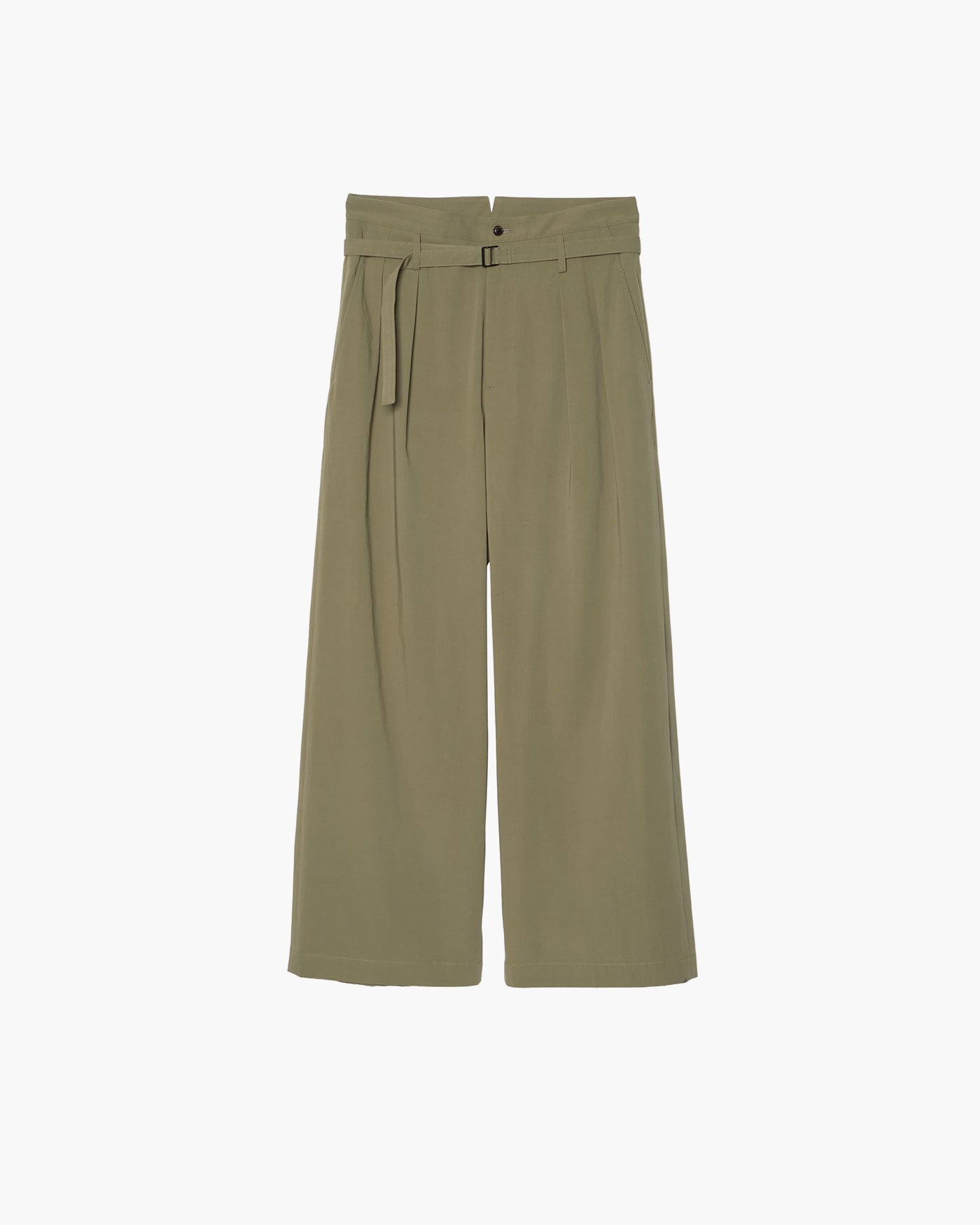 BELTED HIGH-WAIST BAGGY PANTS
