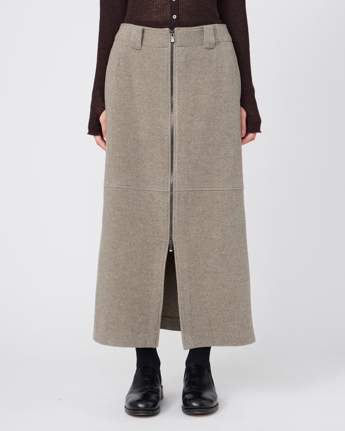 ZIP-UP STRAIGHT SKIRT