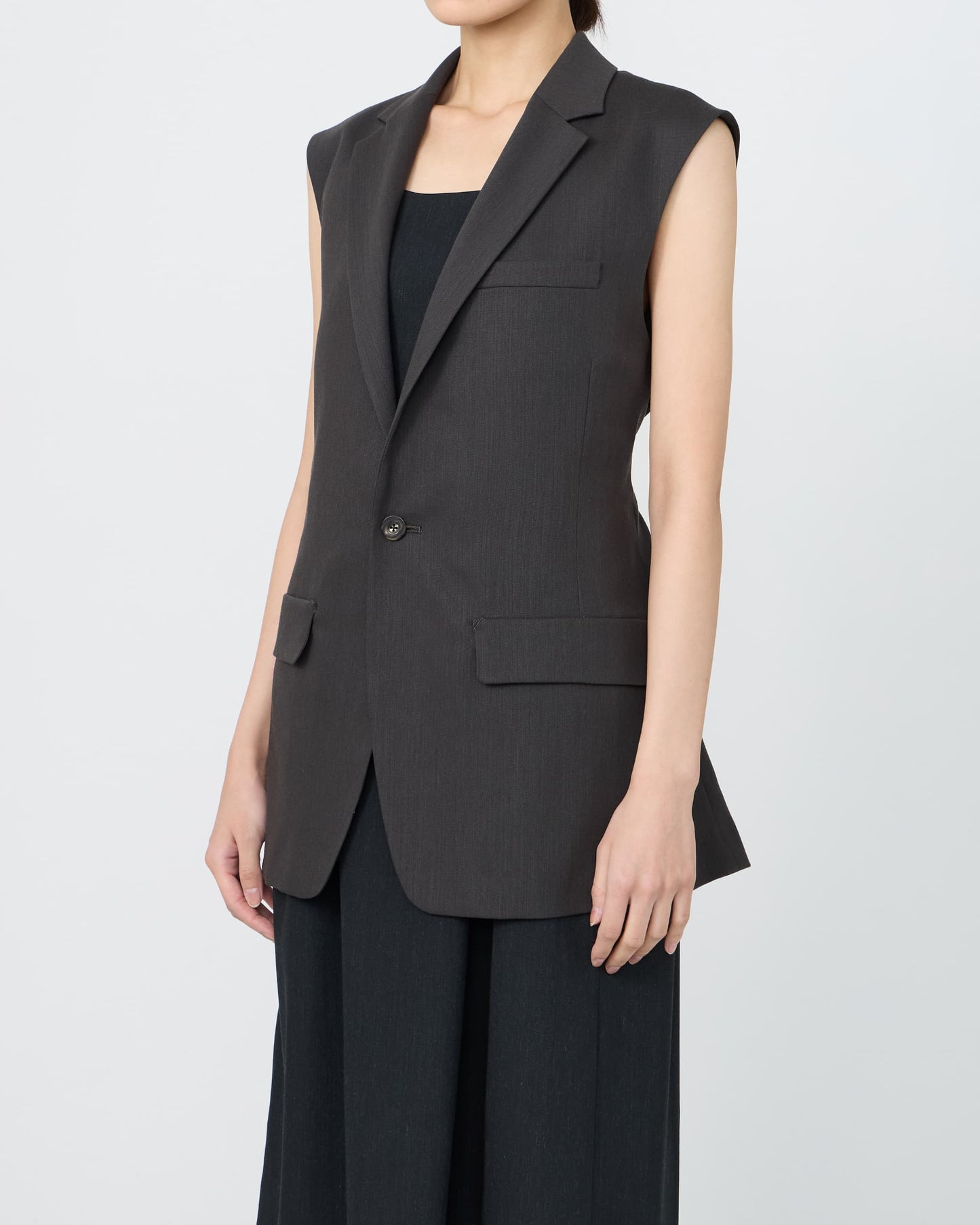 NOTCHED LAPEL JILET
