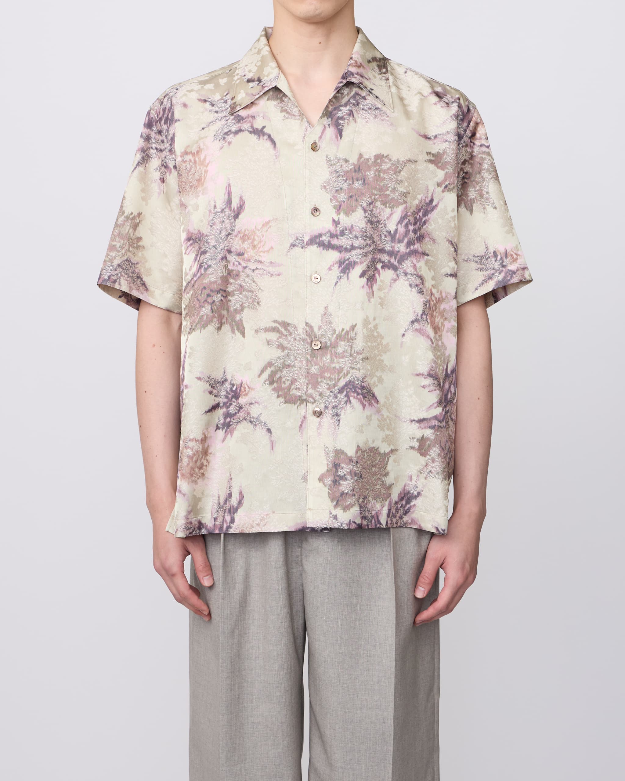 OPEN COLLAR SHORT-SLEEVED SHIRT – IRENISA
