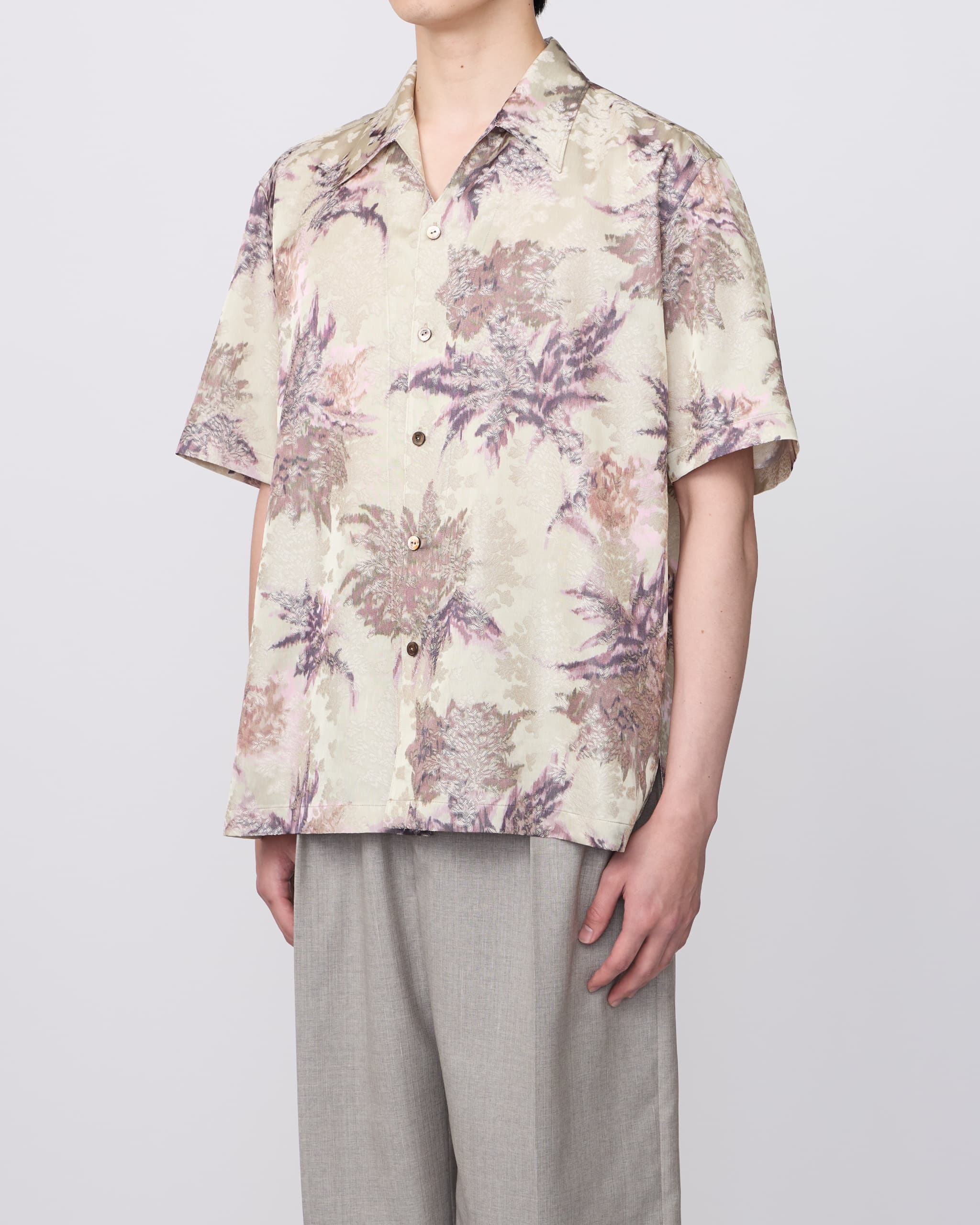 OPEN COLLAR SHORT-SLEEVED SHIRT – IRENISA