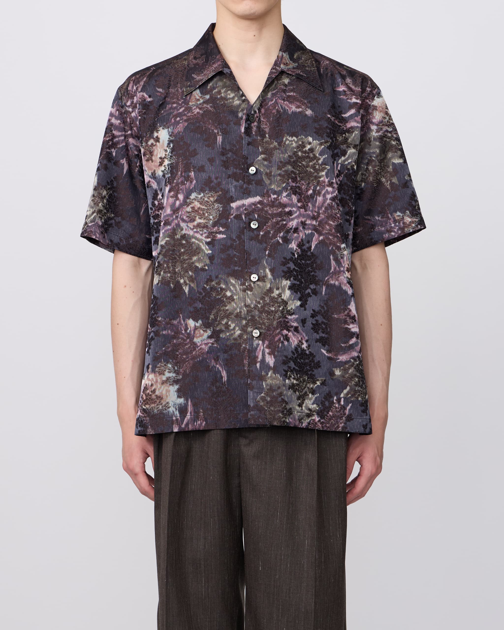 OPEN COLLAR SHORT-SLEEVED SHIRT – IRENISA