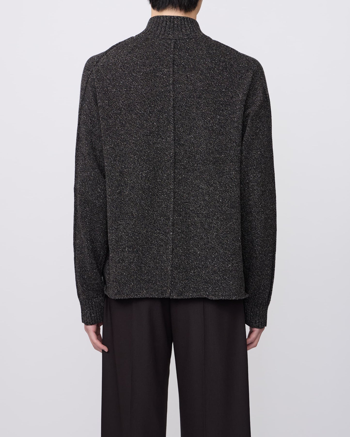 BOTTLE-NECK KNIT PULLOVER